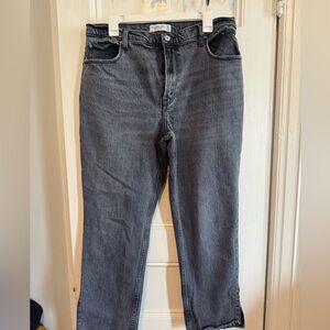 Abercrombie & Fitch Washed Black High-Rise Jeans Size 14